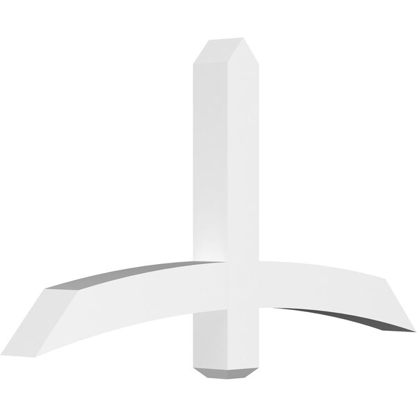 Ekena Millwork Bellingham Architectural Grade PVC Gable Bracket, 48"W x 26"H x 4"D x 4"F, 13/12 Pitch GBP048X26X0404BEL00 - main